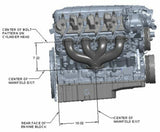LT Swap Exhaust Manifolds -Center Dump-Black Ceramic-Multi-Fit-2.50-BHS5190