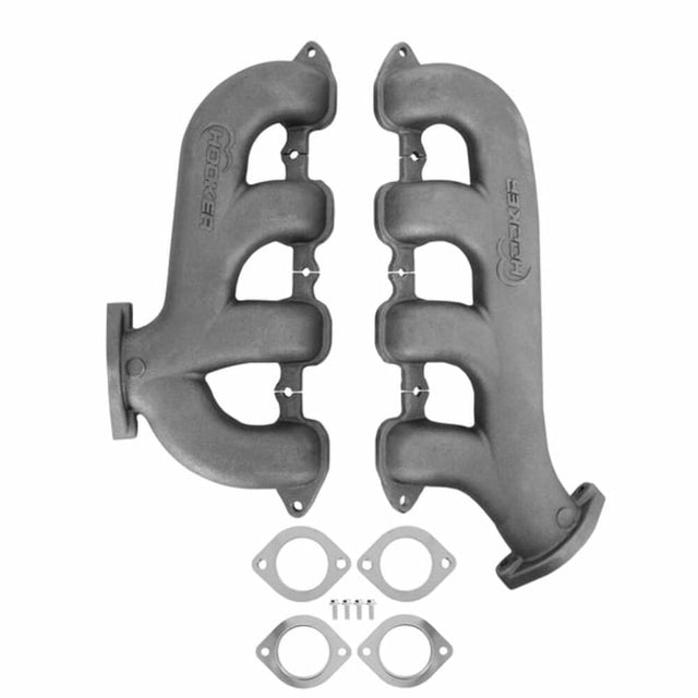 Hooker BlackHeart LT Swap Exhaust Manifolds - Rear Dump SBC Exit-Natural for Chevy BHS5196