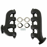 Hooker BlackHeart LT Swap Exhaust Manifolds-Rear Dump SBC Exit-Black BHS5198