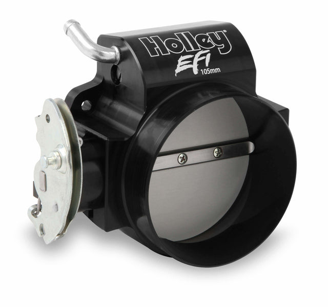 Holley EFI BILLET 105mm LS Throttle Body w/low RPM Taper - 112-581 for Ram black aluminum