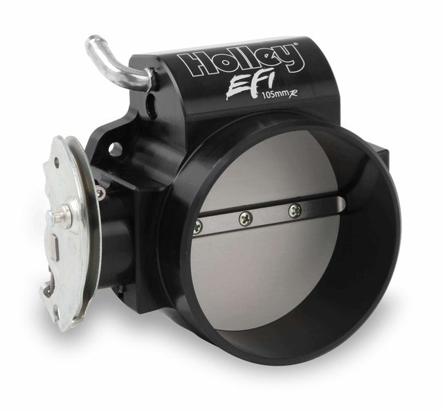 Holley EFI BILLET 105mm LS Throttle Body w/straight bore - 112-583 for Ram black aluminum