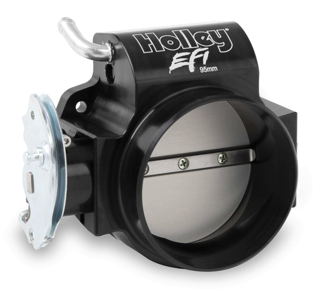 Holley EFI BILLET 95mm LS Throttle Body w/low RPM Taper - 112-585 for Ram black aluminum