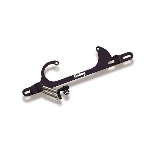 Holley Billet Aluminum Throttle Cable Bracket - 20-112 black stainless steel aluminum