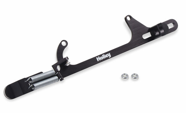 Holley Billet Aluminum Throttle Cable Bracket - 20-266 black stainless steel aluminum