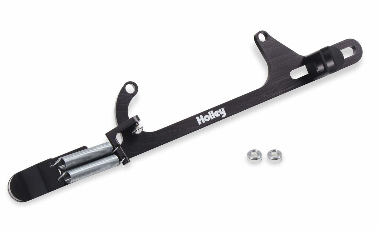 Holley Billet Aluminum Throttle Cable Bracket - 20-267 black stainless steel aluminum
