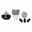Holley Billet Bypass Fuel Pressure Regulator Kit 4.5-9 Psi W/Fittings & Gauge-12-840KIT black aluminum