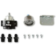 Holley Billet Bypass Fuel Pressure Regulator Kit 4.5-9 Psi W/Fittings & Gauge-12-841KIT black aluminum