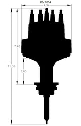MSD ignition distributor red polished steel zinc 8534