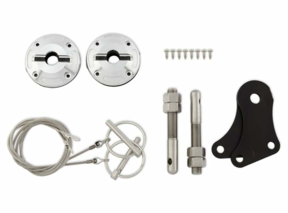 t Billet/SS Hood Pin Set fits Ford Mustang 05-09 Drake Muscle Cars -5R3Z-6316892-K Drake Muscle Cars