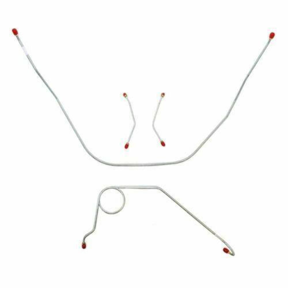 Front Brake Line Kit for 1958 Chevy Bel Air drum brakes stainless steel