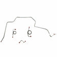 Front Brake Line Kit for 1969 Chevy Bel Air drum brakes stainless steel