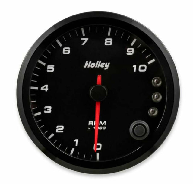 t Black 3-3/8" Tachometer 0-10K Standalone w/Internal Shiftlight-Holley 26-617 Holley
