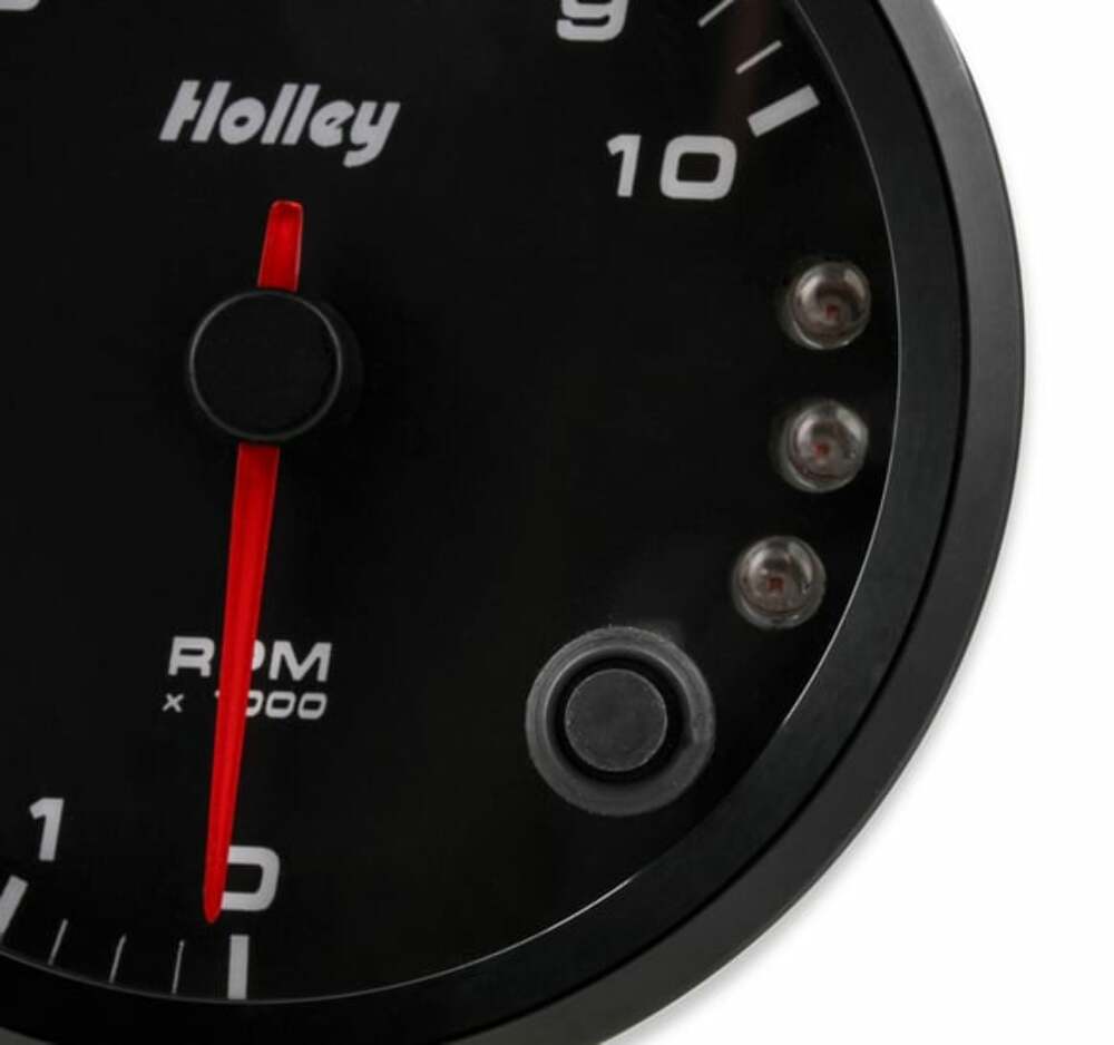 t Black 3-3/8" Tachometer 0-10K Standalone w/Internal Shiftlight-Holley 26-617 Holley