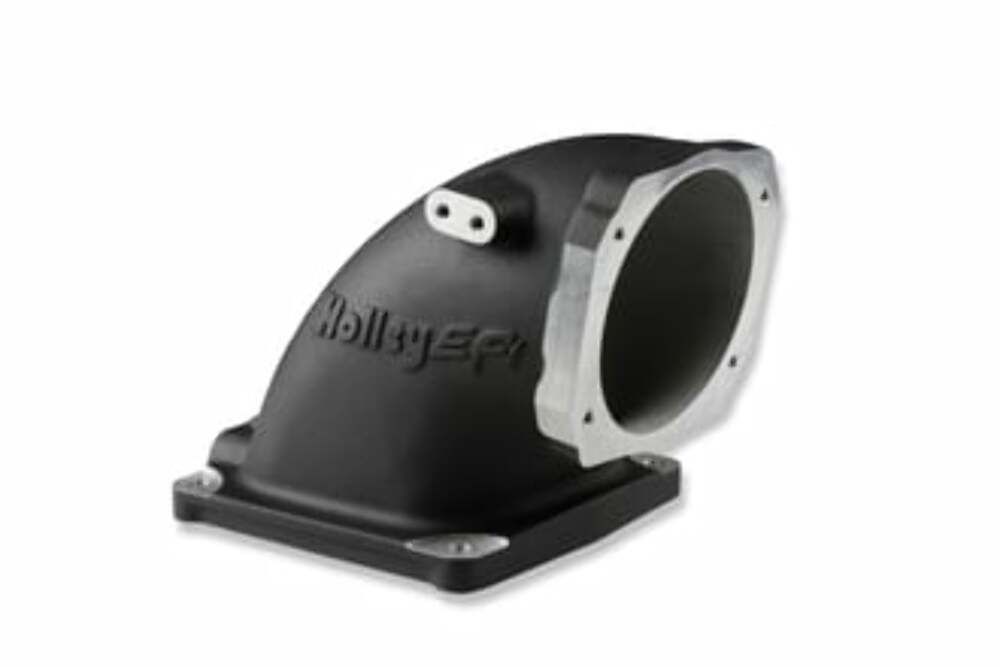 Holley EFI Black Cast Aluminum 4500 EFI Throttle Body Intake Elbow-Ls 300-248BK black aluminum