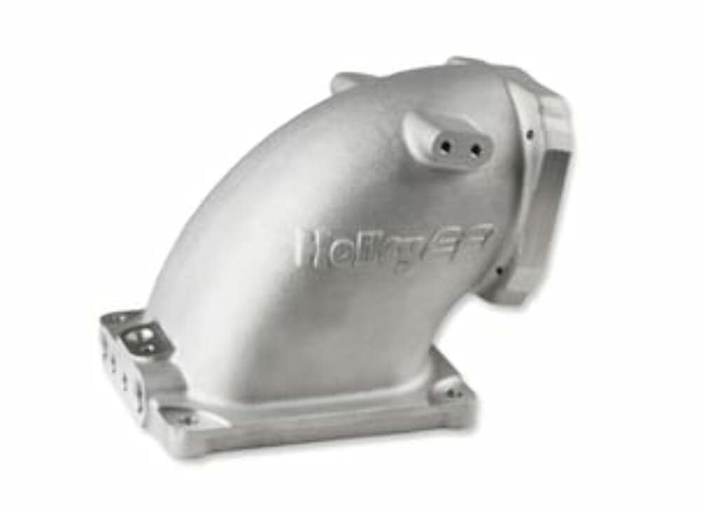 Holley EFI Black Cast Aluminum 4500 EFI Throttle Body Intake Elbow-Ls 300-248BK black aluminum