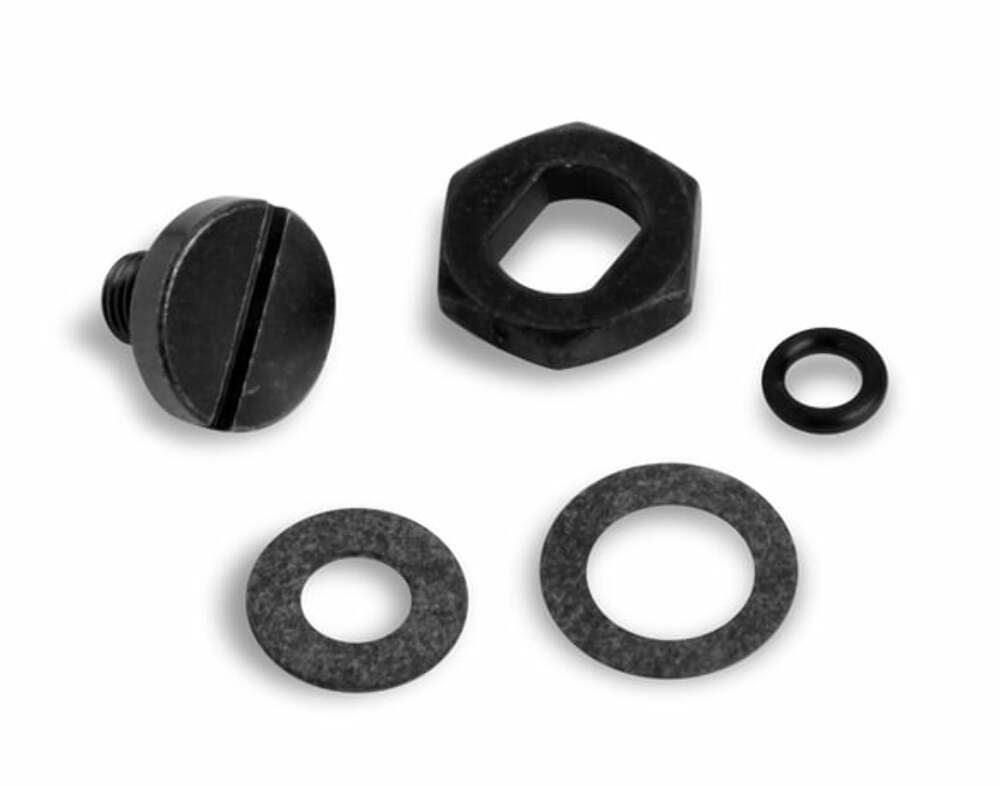 Holley Black Needle & Seat adjusting nut & lock screw kit - black - 34-7BK