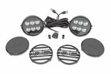 Black Series Halo LED Light Pair; White/Amber DRL; 6.5 Inch; Round 70805A