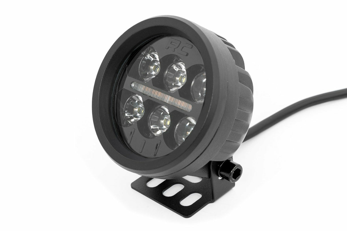 Black Series Round LED Light Pair; 3.5 Inch; Amber DRL 70900