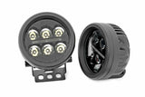 Black Series Round LED Light Pair; 3.5 Inch; Amber DRL 70900