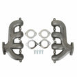 Hooker BlackHeart LS Swap Exhaust Manifolds-Rear Dump-Natural Cast - 8505HKR