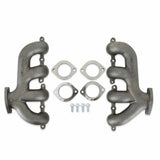 Hooker BlackHeart LS Swap Exhaust Manifolds-Rear Dump-Natural Cast - 8505HKR