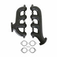 Hooker BlackHeart LS Swap Exhaust Manifolds-Rear Dump SBC Exit-Black - 8506-3HKR for Chevy