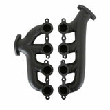 Hooker BlackHeart LS Swap Exhaust Manifolds-Rear Dump SBC Exit-Black - 8506-3HKR