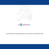 Brake Line for 01-07 GMC Sierra 2500HD short bed