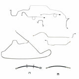 1968-1969 Dodge Charger Complete Brake Line & Hose Kit Front Drums 8.75" Rear Steel BLH117OM