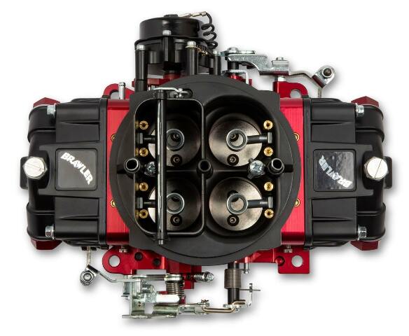 Quick Fuel Carburetor BR-67318; Street 650 cfm 4bbl Mechanical Black/Red aluminum LED