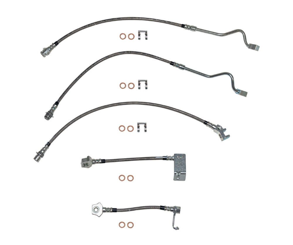 t Brake Hose Kit For 99-04 Ford F-250/F-350 Super Duty 4WD AWABS Non-Staggered Fine Lines
