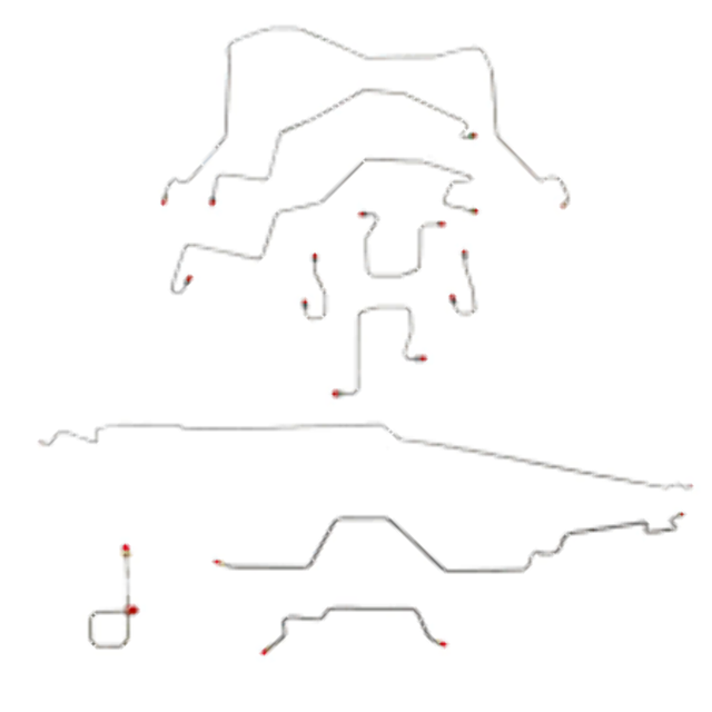 t Brake Line Kit For Dodge Ram 2500 98-01 4WD ShortBed ExtCab RWABS-CBK0048SS Fine Lines
