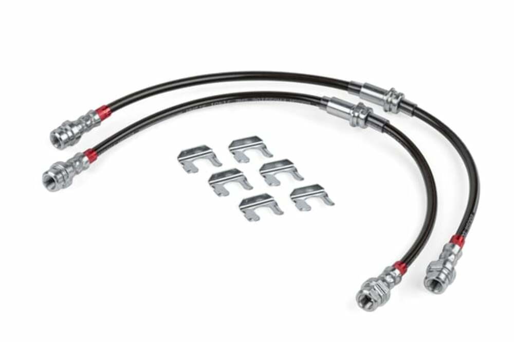 Fits 2012-13 Golf R Volkswagen Braided S/S Brake Lines Front set stainless steel polished