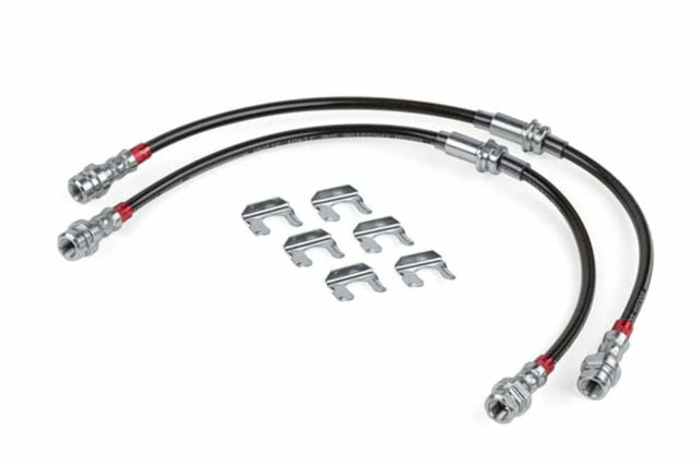 Fits 2012-13 Golf R Volkswagen Braided S/S Brake Lines Front set stainless steel polished