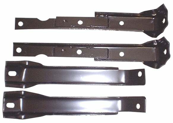 Fits 1969-1972 Chevrolet Blazer; Rear Bumper Bracket Set-Leaf-Shortbed BRKT4WD-R