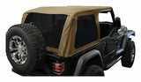 RT Off-Road bowless soft top fits 1997-2006 Jeep Wrangler w spice fabric tinted windows factory roll bar BRT10037