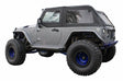 RT Off-Road bowless soft top fits 2007-2018 Jeep Wrangler black fabric tinted windows factory roll bar BRT20035T