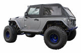 RT Off-Road bowless soft top fits 2007-2018 Jeep Wrangler black fabric tinted windows factory roll bar BRT20035T