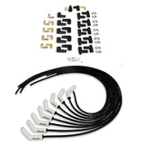 Spark Plug Wire Set Universal 8mm Silicone Spiro Pro 135? 350 ohm/ft Black 75053