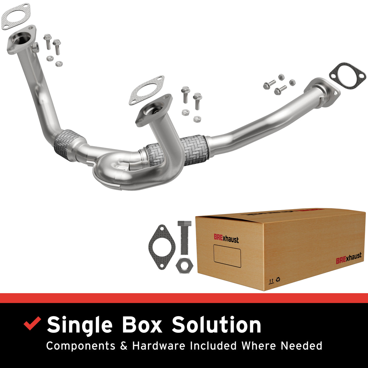 2003-2006 Kia Sorento Direct-Fit Front Pipe Kit 107-0245 stainless steel
