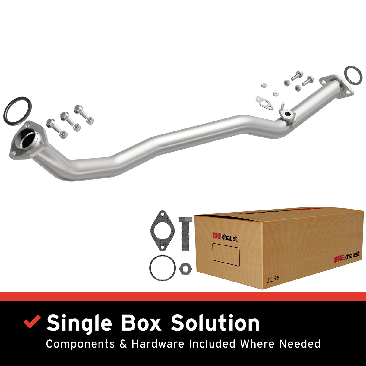 1989-1995 Toyota Pickup Direct-Fit Front Pipe Kit 107-0272 stainless steel