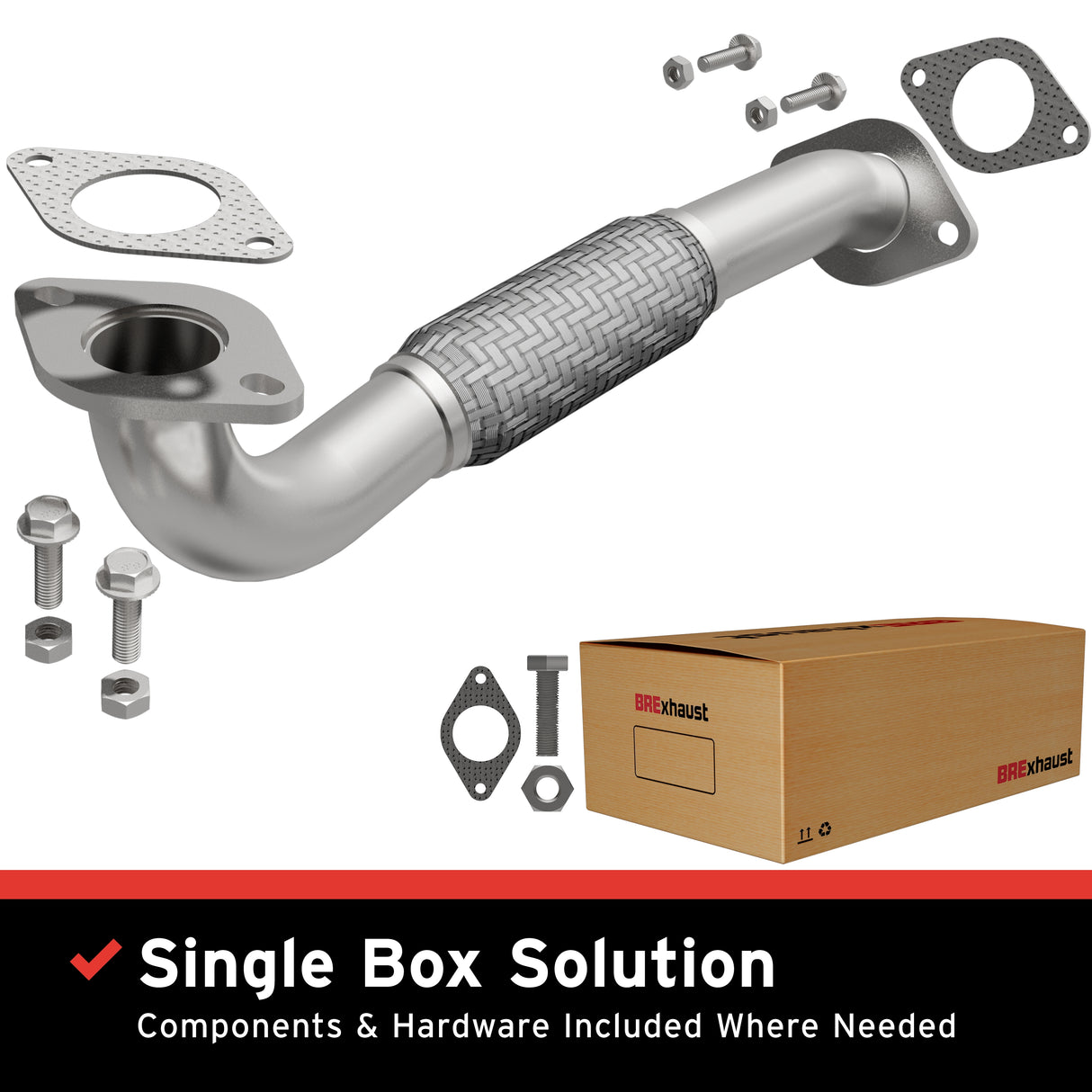 2000-2004 Ford Focus Direct-Fit Front Pipe Kit 107-0258 stainless steel