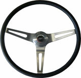 67-72 C/K Series Truck Comfort Grip Steering Wheel-Silver/Black stainless steel C6068-67