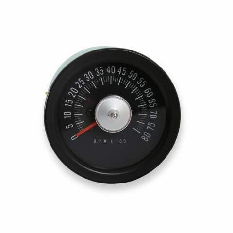 1967-1968 Ford Mustang In-Dash 8000 Rpm in-dash 8000 RPM tachometer factory style chrome C7ZZ-17360-8K Scott Drake