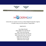 carburetor air cleaner rod fits 1957-1958 Chevy Full Size rolled thread 4 bbl CACR06 Shafer's Classic Reproductions