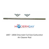Fits 1957 - 1958 Chevrolet Full Size Carburetor Air Cleaner Rod CACR06