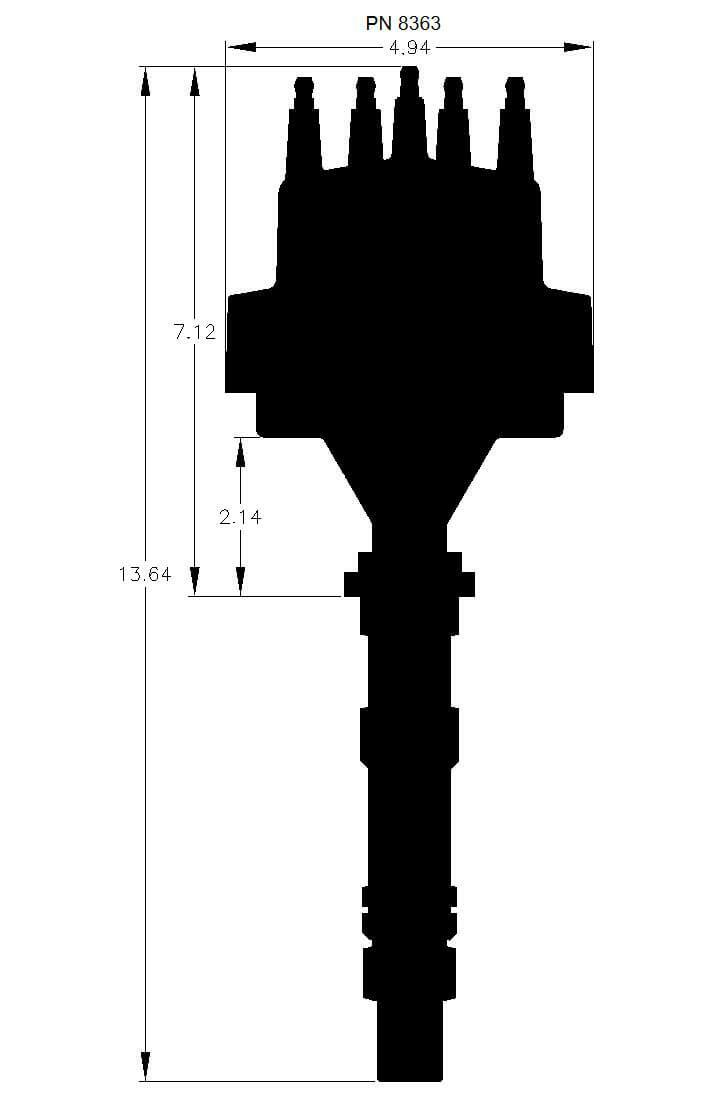 MSD ignition distributor red aluminum 8363