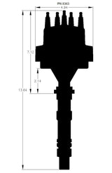 MSD ignition distributor red aluminum 8363