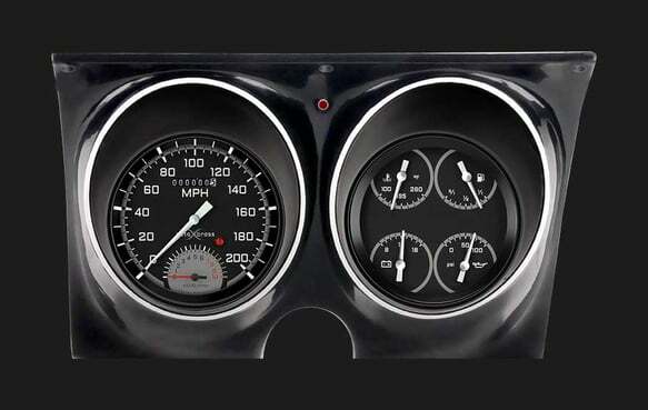 AutoCross Gray 1967-68 Camaro Package CAM67AXG for 1967-1968 Camaro dash gauge cluster