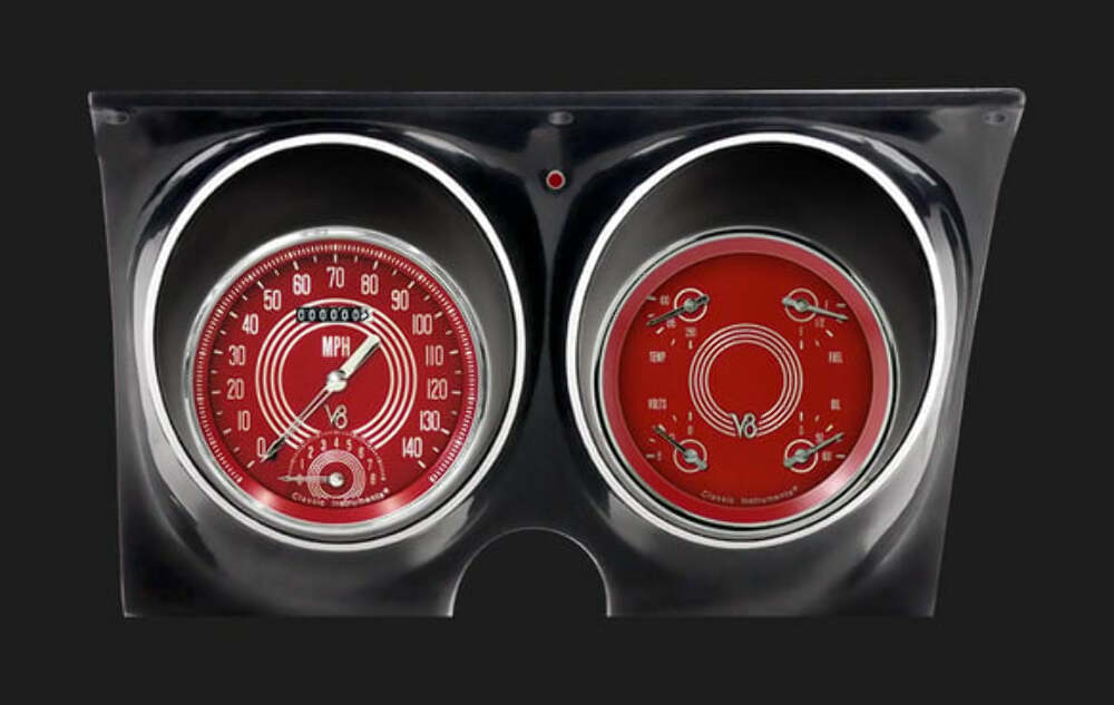 V8 Red Steelie 1967-68 Camaro Package CAM67V8RS for 1967-1968 Camaro dash gauge cluster
